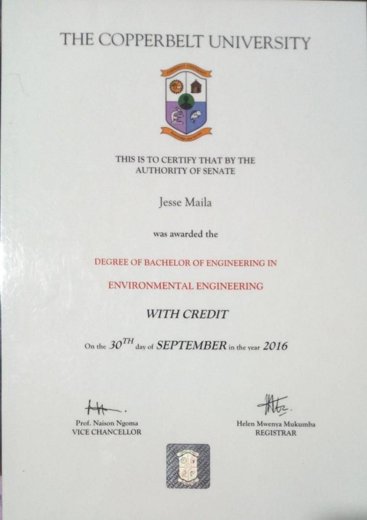 Buy Degree From the The Copperbelt University