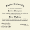 y Degree from the Xavier University School of Medicine