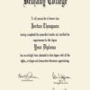Buy college degree from the Bethany College