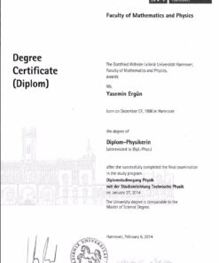 Buy college degree from the Leibniz Universität Hannover