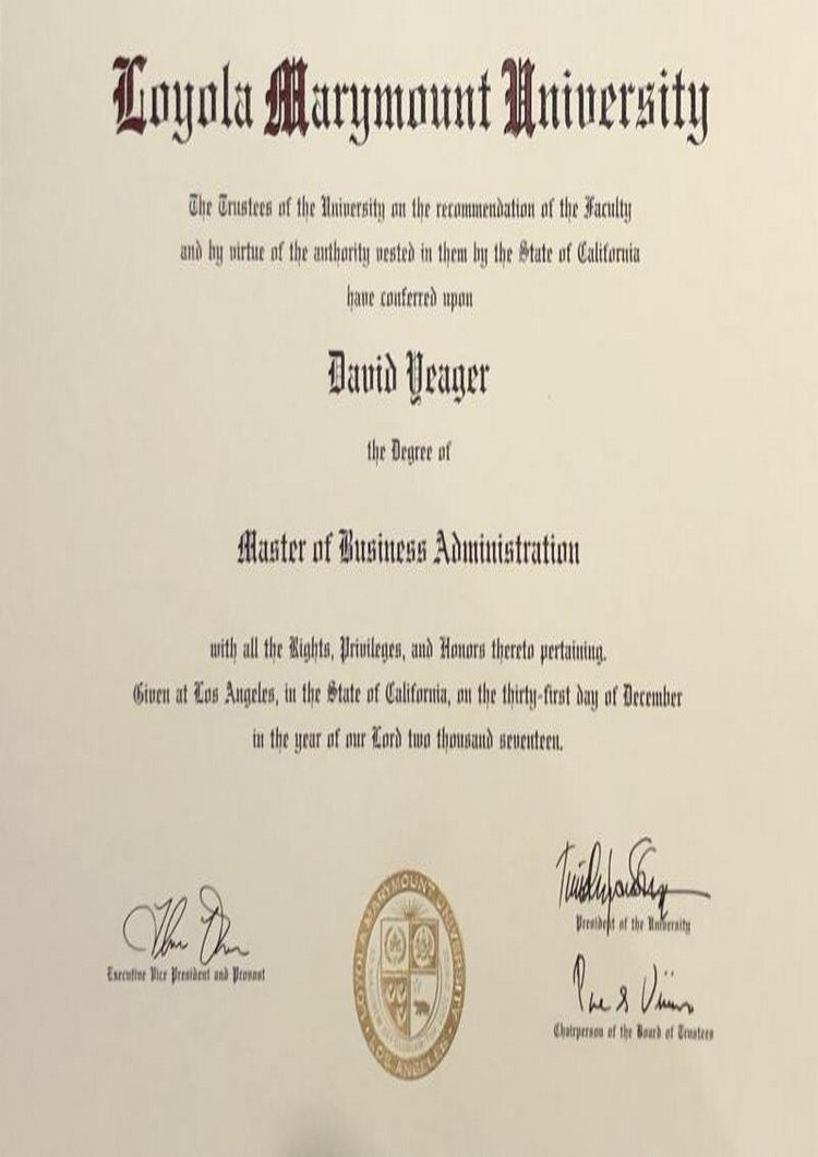 Buy college degree from The Loyola Marymount University