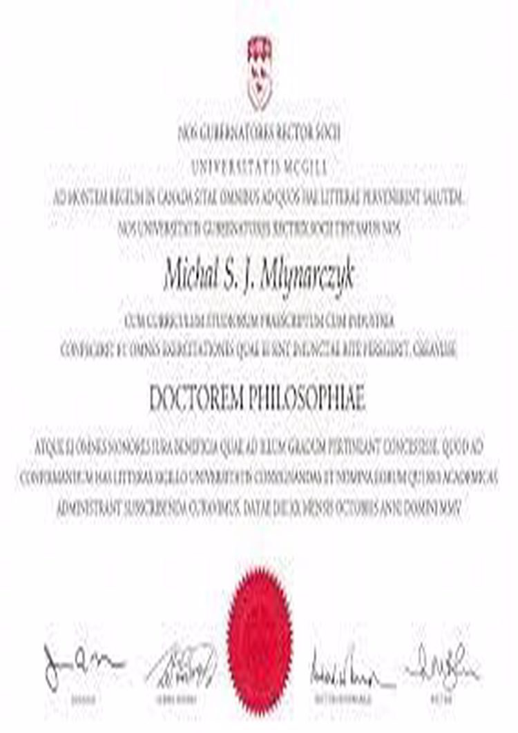 Buy college degree from the McGill University