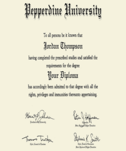 Buy college degree from The Pepperdine University