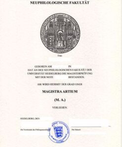 Buy college degree from the Ruprecht-Karls-Universität Heidelberg