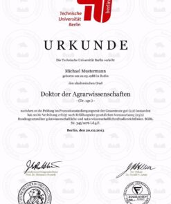 Buy college degree from the Technische Universität Berlin
