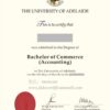 Buy college degree from the The University of Adelaide