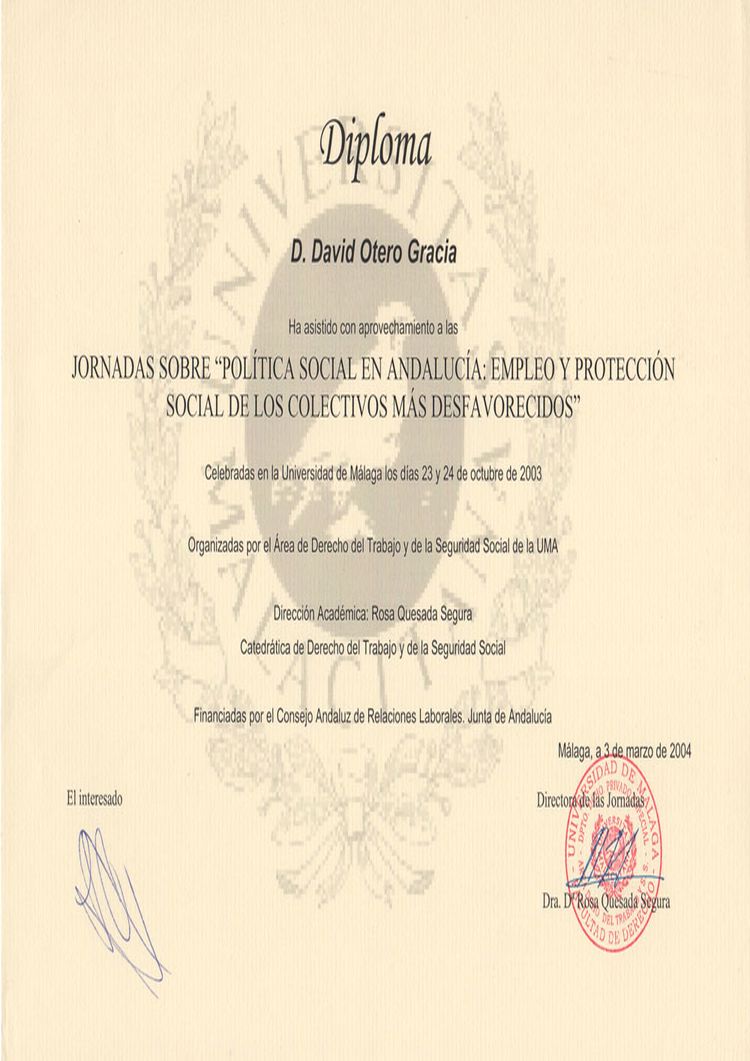 Buy college degree from the Universidad de Málaga