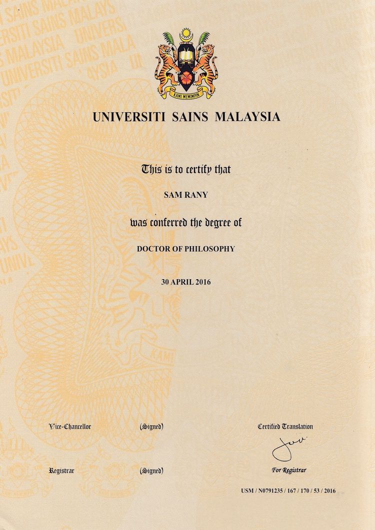 Buy college degree from The Universiti Sains Malaysia