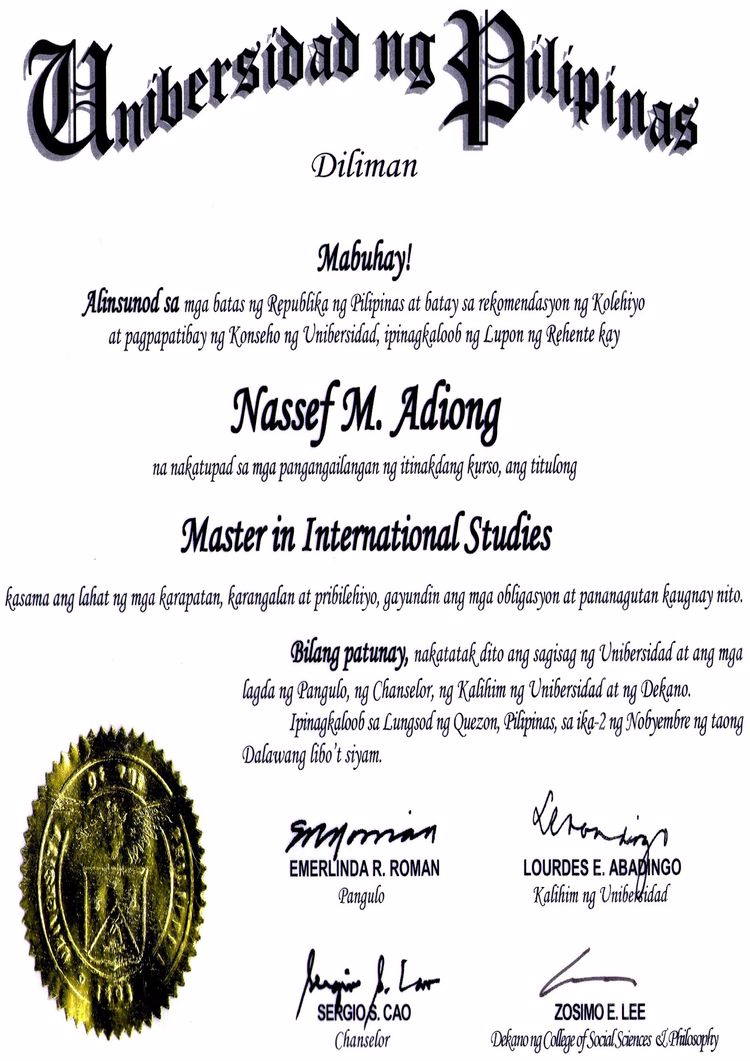 Buy college degree from the University of the Philippines Diliman