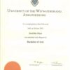 Buy college degree from the University of the Witwatersrand