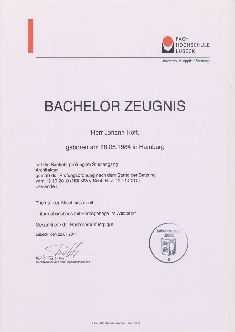 Buy college degree from The Fachhochschule Lübeck