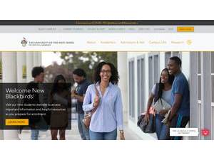 The University of the West Indies, Cave Hill Campus's Website Screenshot